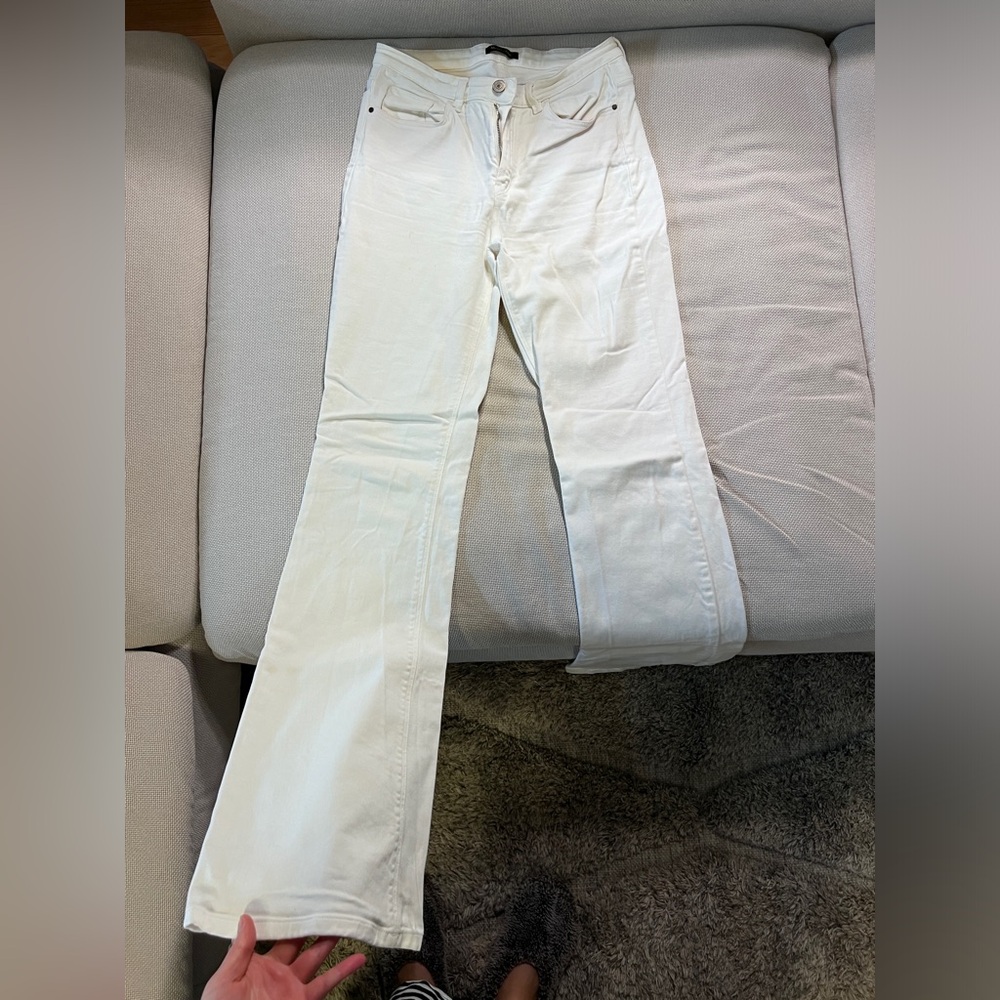 Massimo Dutti White Denim Pants
